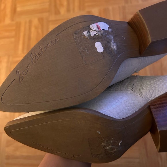 Sam Edelman Walton Crocodile-Embossed Ankle Booties - Picture 6 of 8